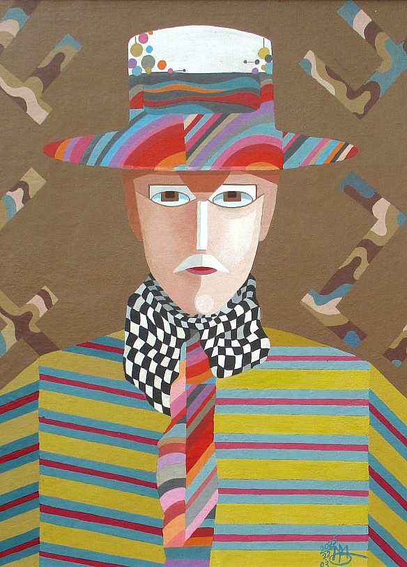 «Арт агент Боцюн», 2025, картон, гуаш, 40 х 30 см. ″Art Agent Botsiun″, 2025, cardboard, gouache, 40 x 30 cm. - Viktor Miniailo на we.ua