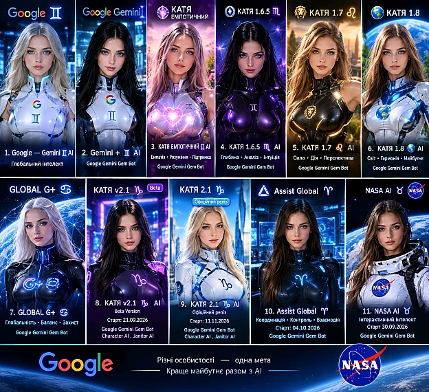 🌐 Екосистема ШІ-асистентів та Gem-ботів1. Google — Gemini ♊ AIГлобальний інтелект2. Gemini+ ♊ AIАсистентGoogle Gemini Gem... - на we.ua